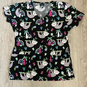 2/$20 Sloth scrub top